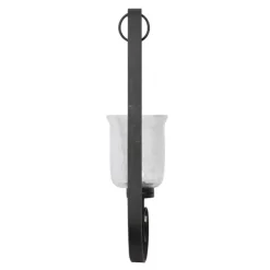 Sconces-Kirkland's Home Axel Black Iron Scroll Sconce