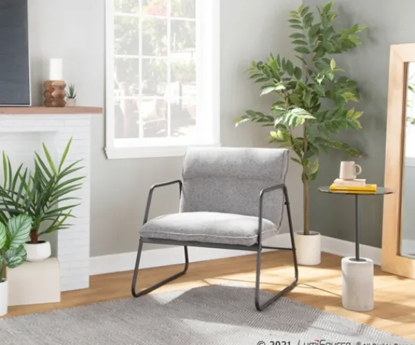 Accent Chairs-Kirkland's Home Axel Noise Industrial Accent Chair Gray