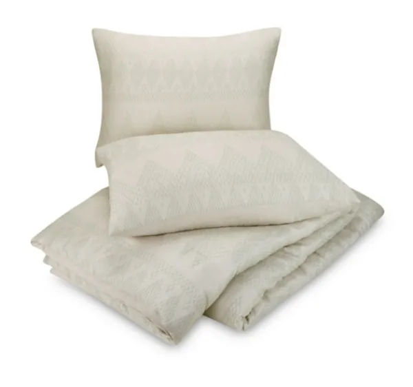 Duvets-Kirkland's Home Ayesha Curry Woven Diamonds Queen 3-Pc. Duvet Set Tan/Ivory