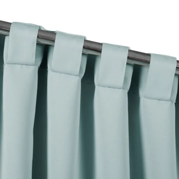 Curtains & Drapes-Kirkland's Home Back Tab Blackout Curtain Panel Set, 95 In. Blue
