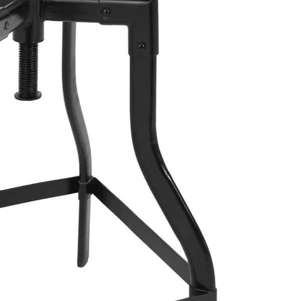 Bar Stools & Counter Height Stools-Kirkland's Home Backless Mango Wood Adjustable Bar Stool Black/Brown