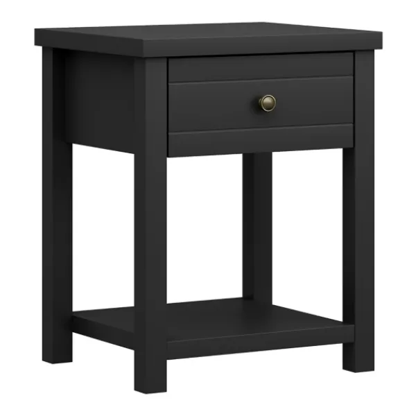 Accent & End Tables-Kirkland's Home Bailie Wooden Side Table Black