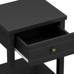 Accent & End Tables-Kirkland's Home Bailie Wooden Side Table Black