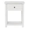 Accent & End Tables-Kirkland's Home Bailie Wooden Side Table White