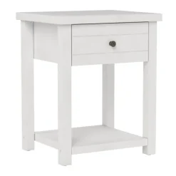Accent & End Tables-Kirkland's Home Bailie Wooden Side Table White