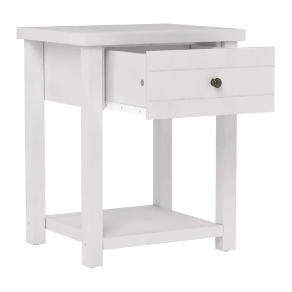 Accent & End Tables-Kirkland's Home Bailie Wooden Side Table White