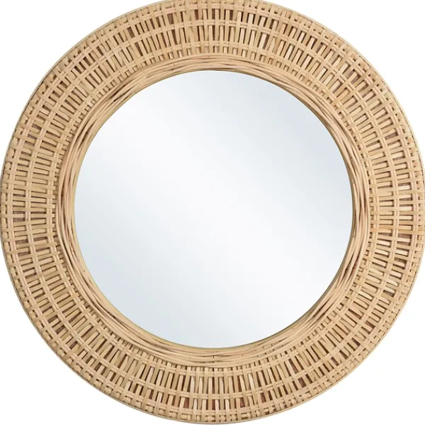 Decorative Mirrors-Kirkland's Home Bamboo Breeze Woven Wall Mirror