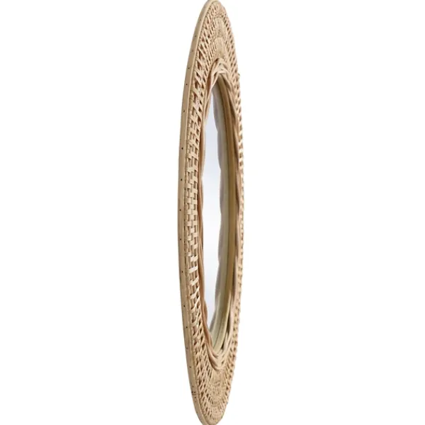 Decorative Mirrors-Kirkland's Home Bamboo Breeze Woven Wall Mirror