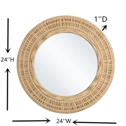 Decorative Mirrors-Kirkland's Home Bamboo Breeze Woven Wall Mirror