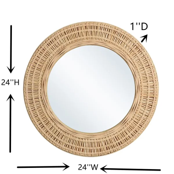 Decorative Mirrors-Kirkland's Home Bamboo Breeze Woven Wall Mirror
