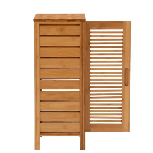 Bathroom Furniture-Kirkland's Home Bamboo Sumter Cabinet