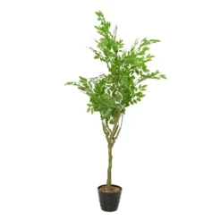 Trees & Topiaries-Kirkland's Home Banyan Tree In Ribbed Rock Planter