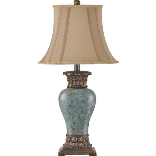 Table Lamps-Kirkland's Home Barbados Blue Traditional Table Lamp Tan