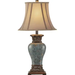 Table Lamps-Kirkland's Home Barbados Blue Traditional Table Lamp Tan