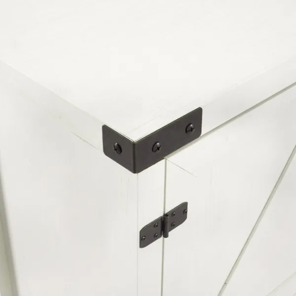 Tv Stands & Media Consoles-Kirkland's Home Barn Door Console Tv Stand White