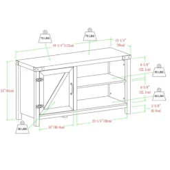 Tv Stands & Media Consoles-Kirkland's Home Barn Door Console Tv Stand White