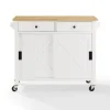 Kitchen Islands & Bar Carts-Kirkland's Home Barn Door Kitchen Cart White