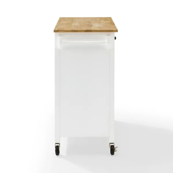 Kitchen Islands & Bar Carts-Kirkland's Home Barn Door Kitchen Cart White