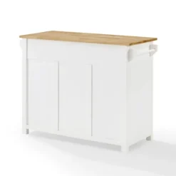 Kitchen Islands & Bar Carts-Kirkland's Home Barn Door Kitchen Cart White