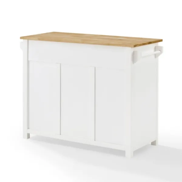 Kitchen Islands & Bar Carts-Kirkland's Home Barn Door Kitchen Cart White