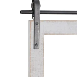 Decorative Mirrors-Kirkland's Home Barn Door Mirror With Shelf White