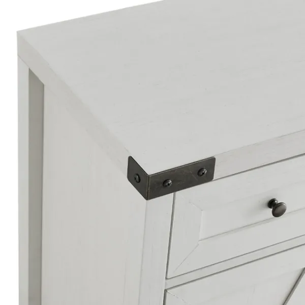 Cabinets & Sideboards-Kirkland's Home Barnwood Style Wooden Cabinet White