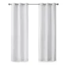 Curtains & Drapes-Kirkland's Home Basketweave Curtain Panel Set, 84 In White