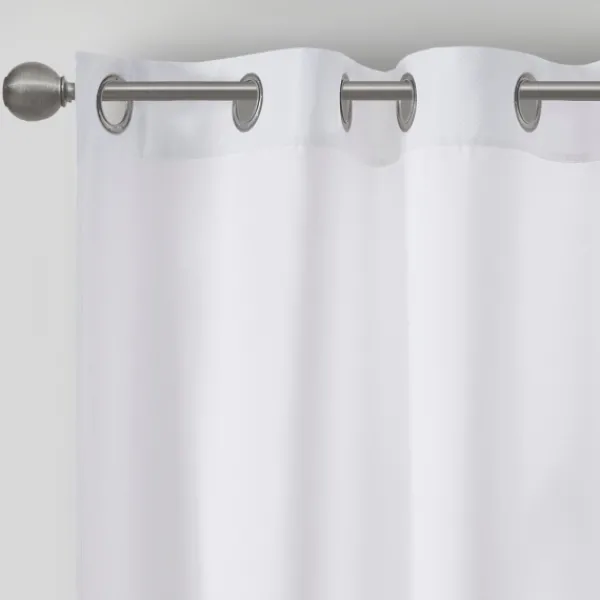 Curtains & Drapes-Kirkland's Home Basketweave Curtain Panel Set, 84 In White