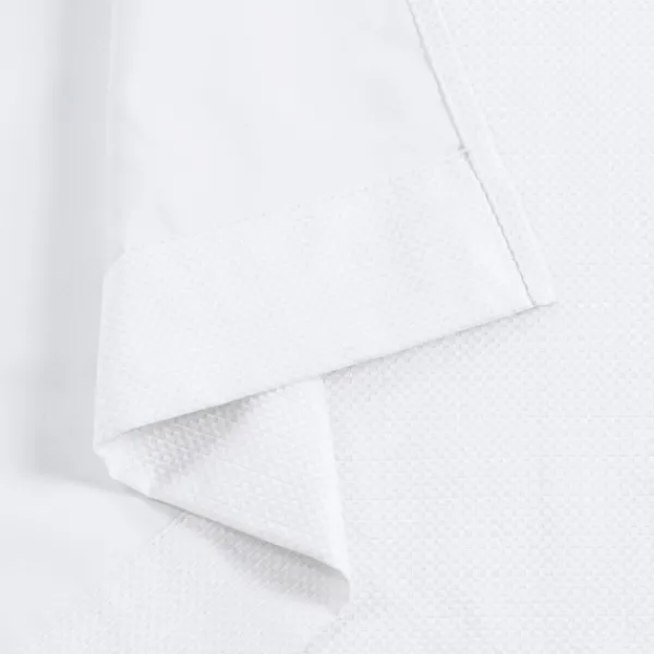 Curtains & Drapes-Kirkland's Home Basketweave Curtain Panel Set, 84 In White