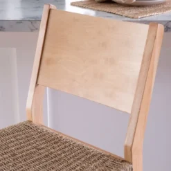 Bar Stools & Counter Height Stools-Kirkland's Home Basketweave Seat Counter Stools, Set Of 2 Tan