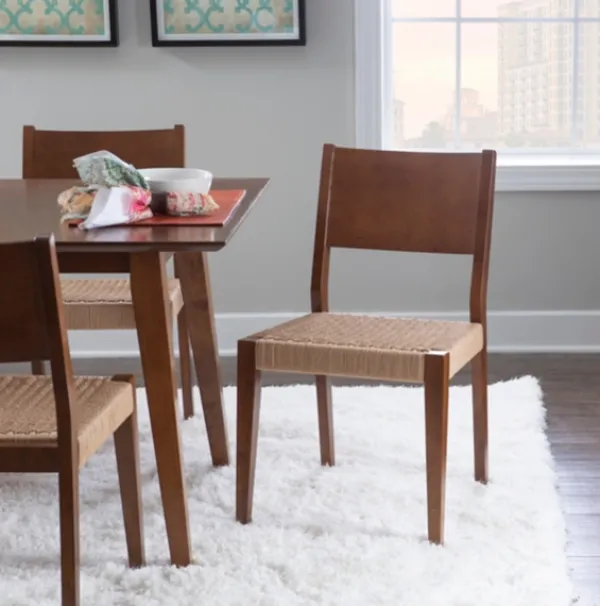 Dining Chairs-Kirkland's Home Basketweave Wood Dining Chairs, Set Of 2 Brown