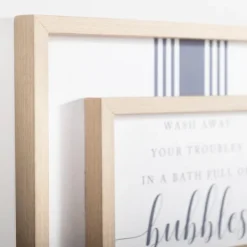 Wall Quotes & Signs-Kirkland's Home Bath Full Of Bubbles Wall Plaque White/Blue/Tan