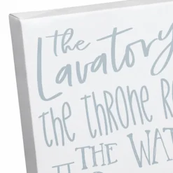 Wall Quotes & Signs-Kirkland's Home Bathroom Names Canvas Art Print White