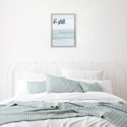 Wall Quotes & Signs-Kirkland's Home Be Still Framed Art Print Blue