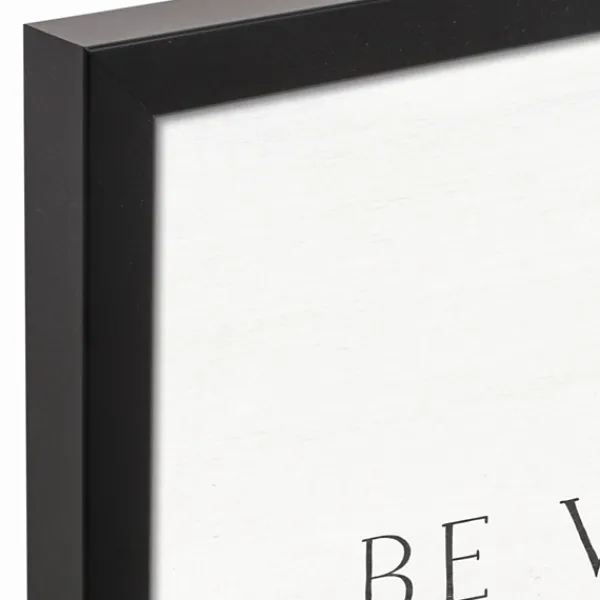 Wall Quotes & Signs-Kirkland's Home Be Warm Be Welcome Framed Canvas Art Print Ivory/Black
