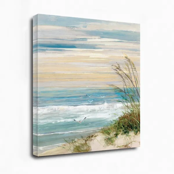 Canvas Art-Kirkland's Home Beach At Dusk Canvas Art Print, 24X30 In. Tan/Blue