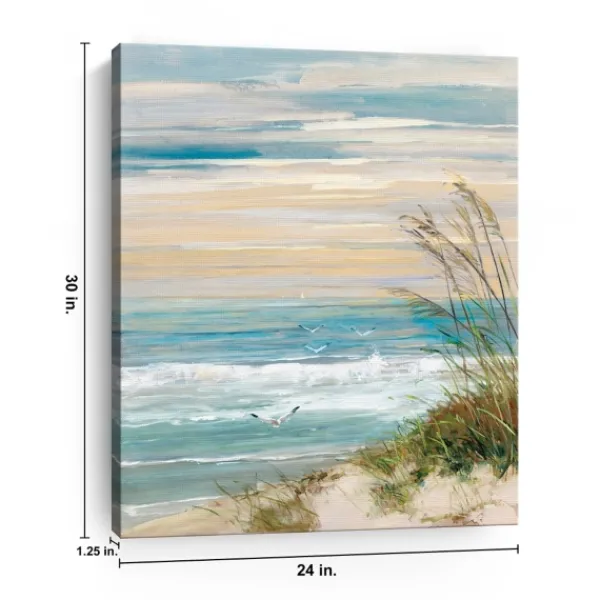 Canvas Art-Kirkland's Home Beach At Dusk Canvas Art Print, 24X30 In. Tan/Blue