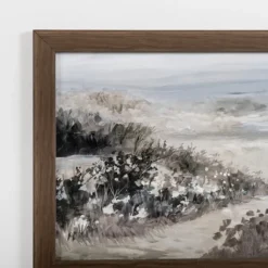 Framed Art-Kirkland's Home Beach Dunes Landscape Framed Art Print Gray
