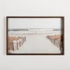 Framed Art-Kirkland's Home Beach Path Framed Art Print Ivory/White/Brown