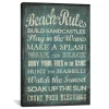 Wall Quotes & Signs-Kirkland's Home Beach Rules Canvas Art Print Blue