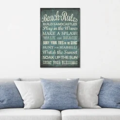 Wall Quotes & Signs-Kirkland's Home Beach Rules Canvas Art Print Blue
