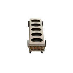 Candle Holders-Kirkland's Home Beaded Wood And Metal Base Candle Holder Brown