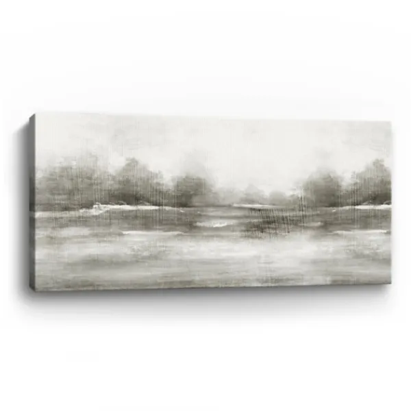 Canvas Art-Kirkland's Home Beautiful Journey Canvas Art Print, 60X30 In. Gray/White