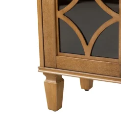 Cabinets & Sideboards-Kirkland's Home Becky Acorn Wood 4-Door Sideboard Brown