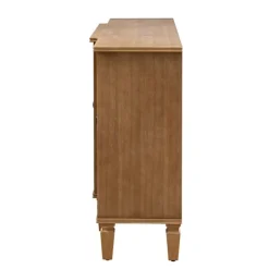 Cabinets & Sideboards-Kirkland's Home Becky Acorn Wood 4-Door Sideboard Brown