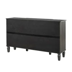 Cabinets & Sideboards-Kirkland's Home Becky Wood 4-Door Sideboard Gray