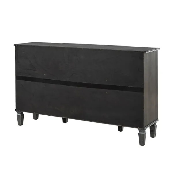 Cabinets & Sideboards-Kirkland's Home Becky Wood 4-Door Sideboard Gray