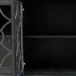 Cabinets & Sideboards-Kirkland's Home Becky Wood 4-Door Sideboard Gray