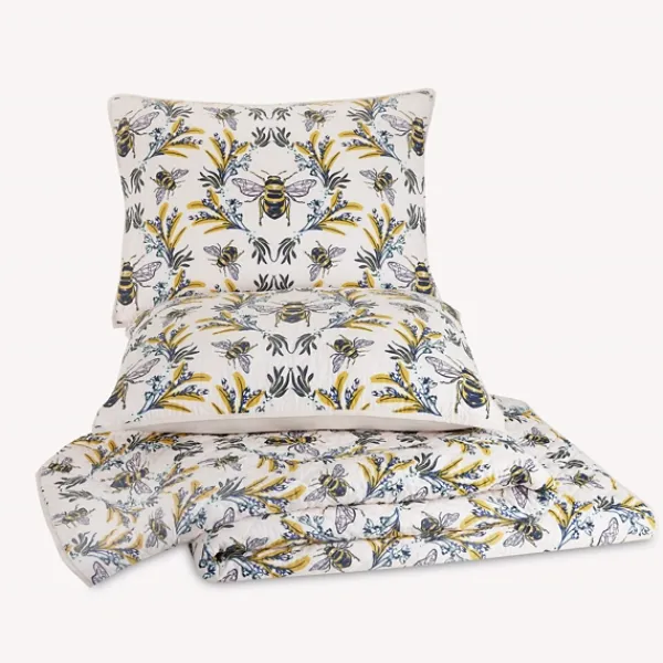 Quilts-Kirkland's Home Bee You 2-Pc. Twin Bedding Quilt Set White/Yellow/Black