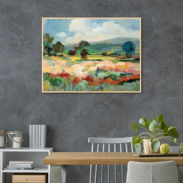 Canvas Art-Kirkland's Home Before The Summer Rain Framed Canvas Art Print Blue/Green/Multi